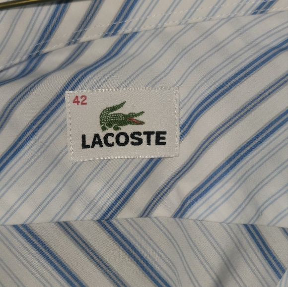 Lacoste Button-Up Dress Shirt Size 42 - Picture 3 of 4